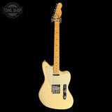 Full frontal of Used 2016 Fender American Standard LTD Offset Telecaster Olympic White TSS7707.
