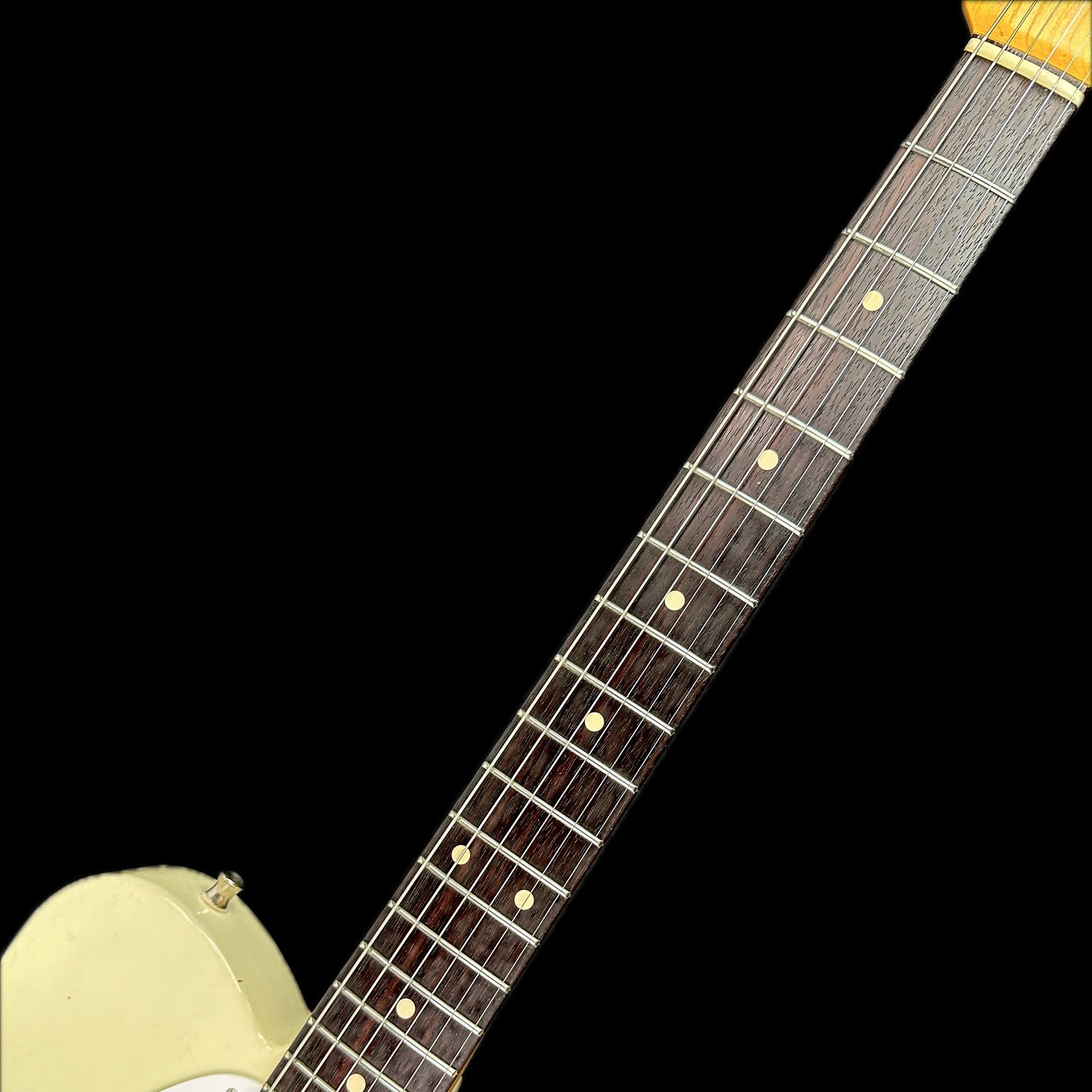 Fretboard of Used Fender Custom Shop Jimmy Page Telecaster.