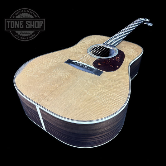 Front angle of Huss & Dalton Stageworn Relic TD-R Custom Thermo-cured Adirondack/Wavy East Indian Rosewood.