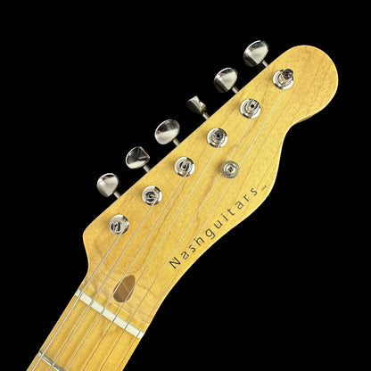 Headstock for Used Nash T-52 Butterscotch Blonde.