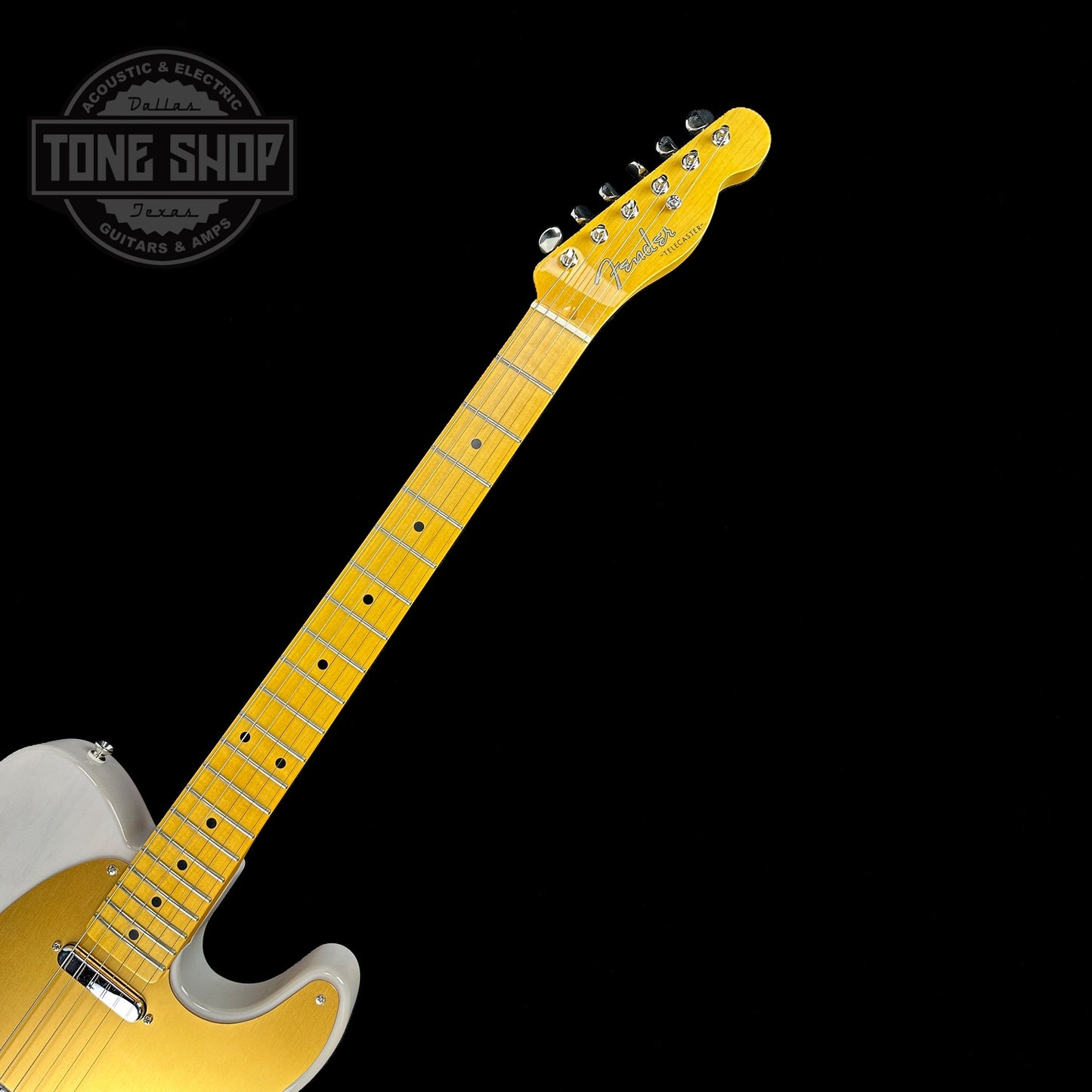 Fretboard of Used Fender JV Modified 50's Telecaster White Blonde.