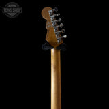 Back of neck of Used Reverend Descent RA Baritone Black TSS6965.