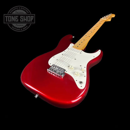 Front angle of Used 1983 Fender Dan Smith Era Candy Apple Strat.