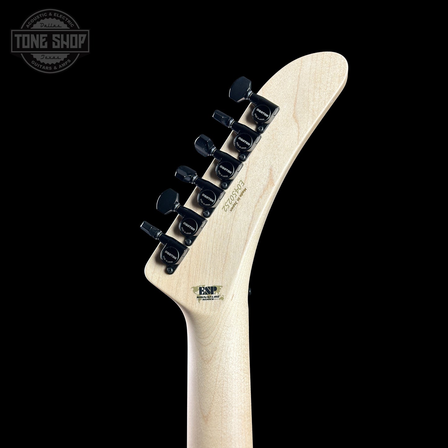Back of headstock of ESP Original Series George Lynch Desert Eagle w/case E0450252