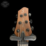 Headstock of Used Jericho Baritone Satin Brown.