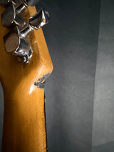 Damage/wear on Vintage 1964 Fender Duo-Sonic Refinished Natural.