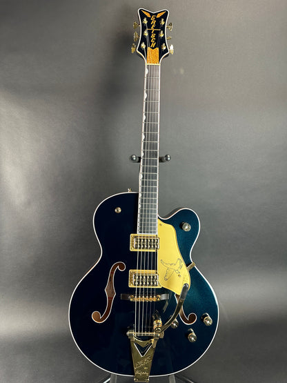 Full front of Used Gretsch G6136TG Players Falcon Blue.