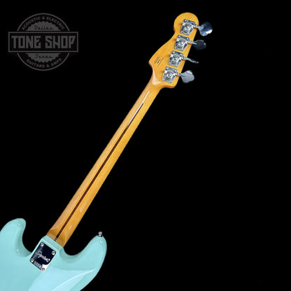 Back of neck of Used Squier Classic Vibe 70's Precision Bass Surf Green.