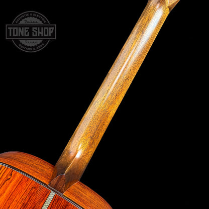 Back of neck of Martin Custom Shop Dread Adirondack/Cocobolo.