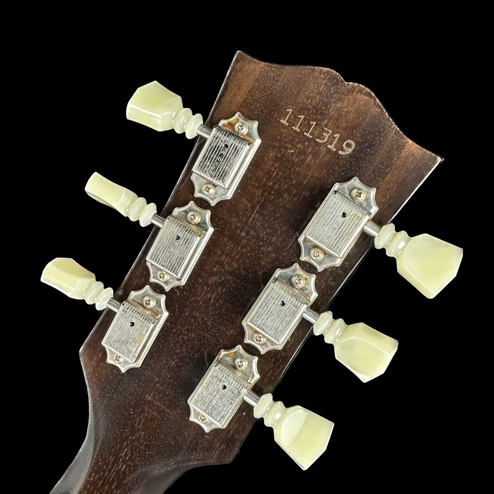 Back of headstock of Used Gibson Custom Shop 1961 ES-335 Reissue VOS.