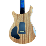 Back of PRS Wood Library DGT Quilt 10 Top Faded Whale Blue Smokeburst.