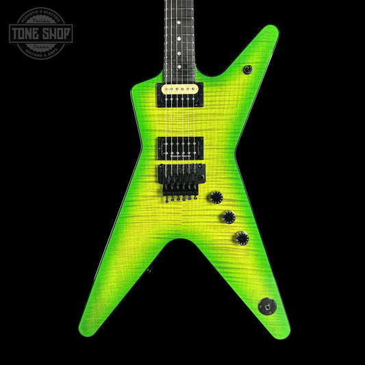 Front of Dean USA Custom Shop ML Floyd Rose Flame Top Slime US250081.