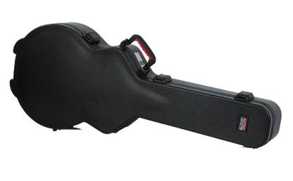 Front of Gator GTSA-GTR335 TSA Series ATA Molded Polyethylene Case for Gibson 335 Semi Hollow Electrics angled down.