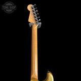 Back of headstock of Used Fender Limited Edition American Pro II Stratocaster Roasted Maple HT HSS.