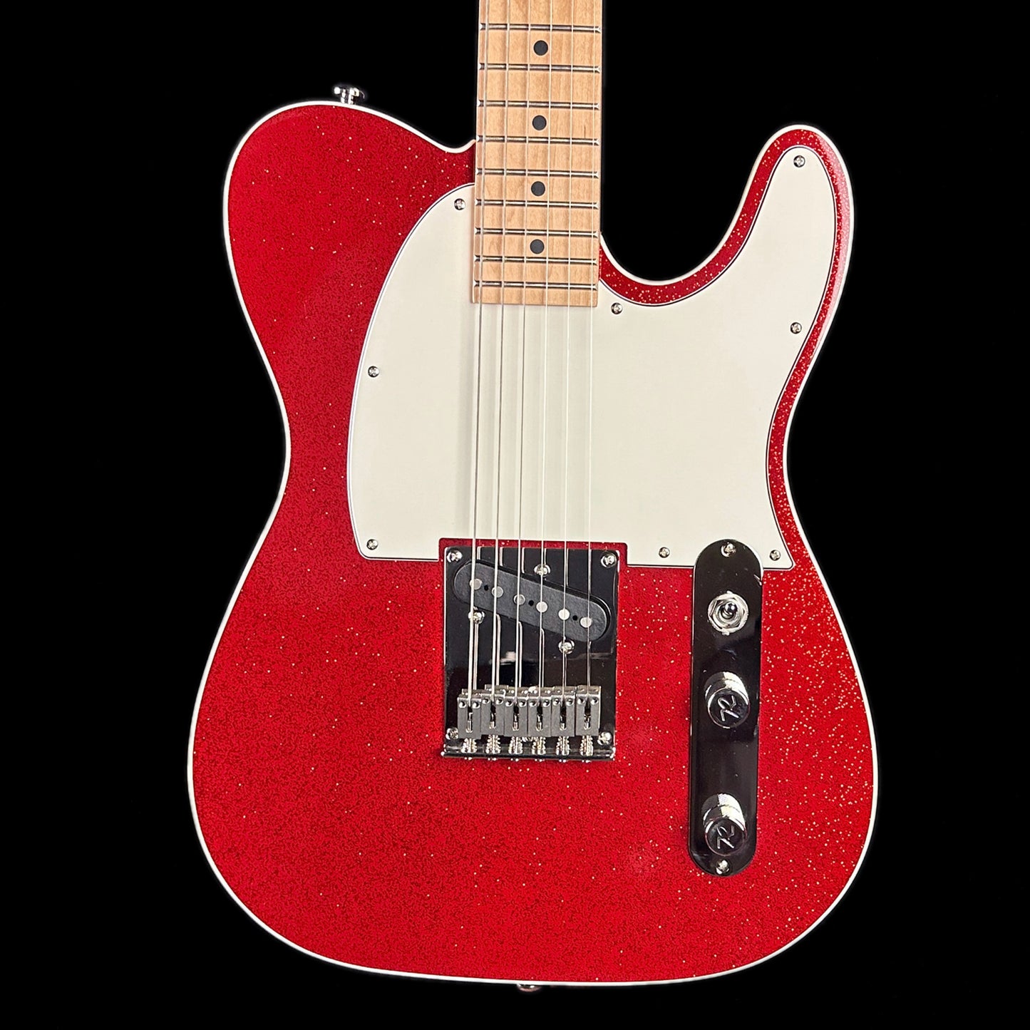 Front of body of Reverend Eastsider T "E" Gloss Red Sparkle Tone Shop Exclusive.