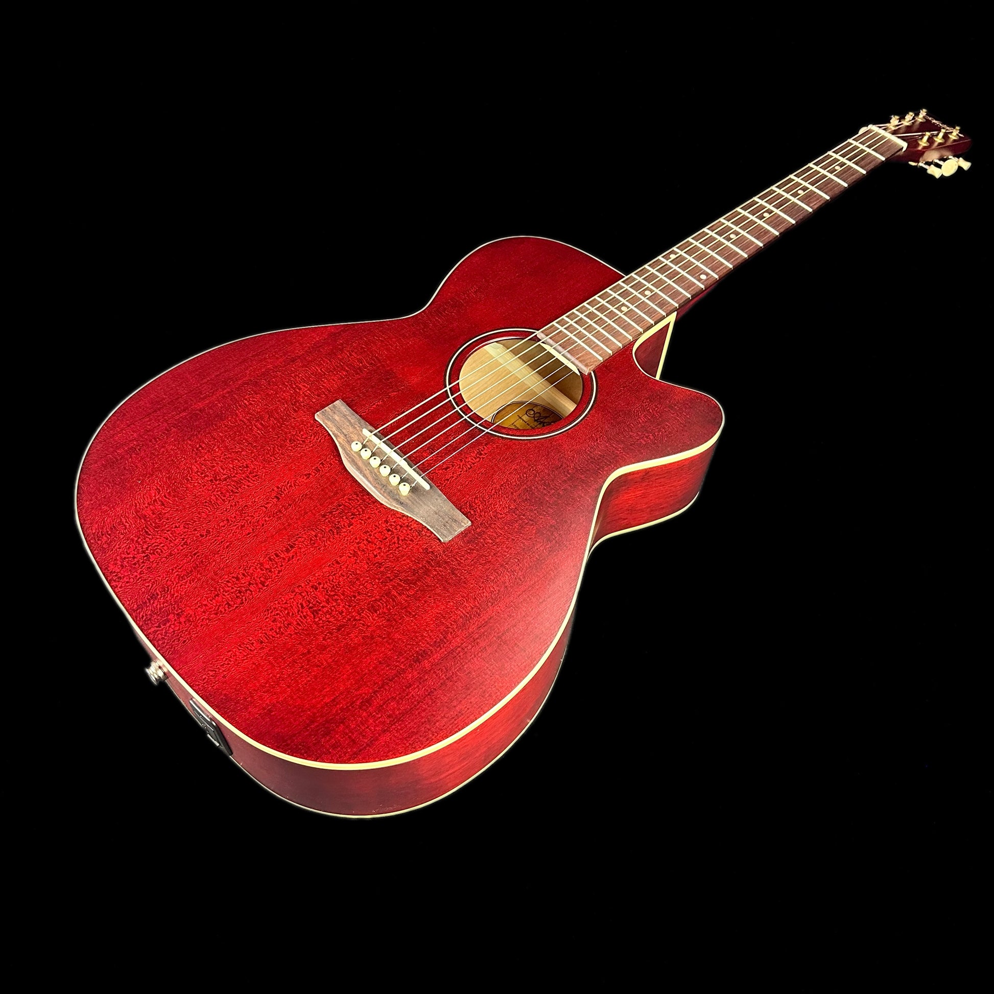 Front angle of Used Art & Lutherie Legacy Tennesse Red.