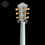 Back of headstock of Used Eastman T60/TV-LTD-FB Faded Blue.