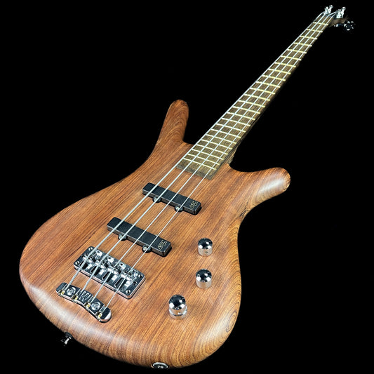 Front angle of Used Warwick Corvette Standard Natural.