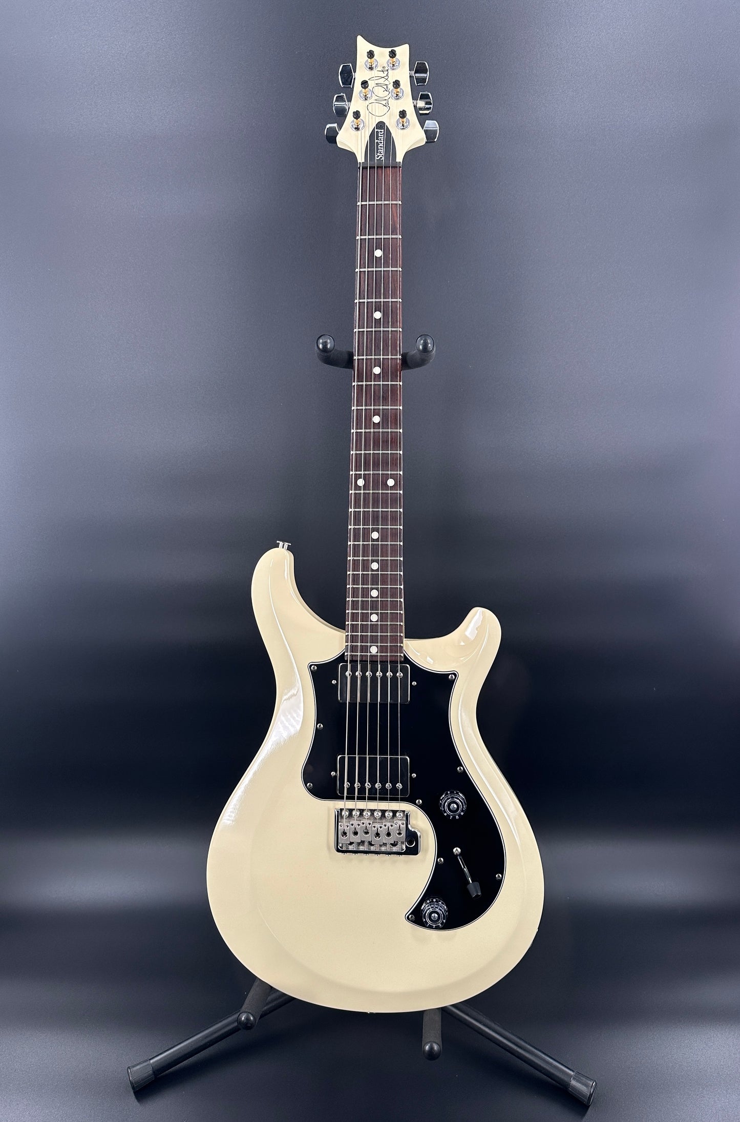 Full front shot of Used PRS S2 Standard 24 Antique White.