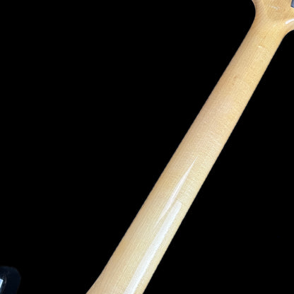 Back of neck of Fender Custom Shop Limited Edition '69 Strat Journeyman Relic Aged Black.