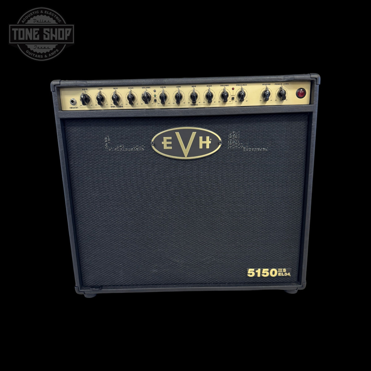 Front of Used EVH 5150 III 50S EL34 Combo Amp TSS7442.