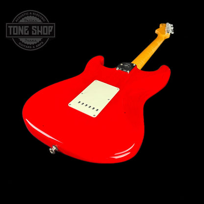 Back angle of Fender Custom Shop American Custom Stratocaster RW Crimson Transparent NOS.