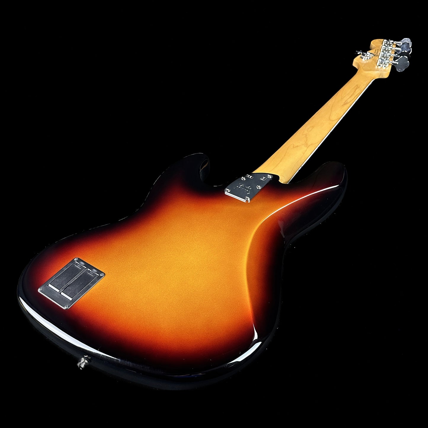Back angle of Used Fender American Ultra Jazz V Bass RW 3-Color Sunburst.
