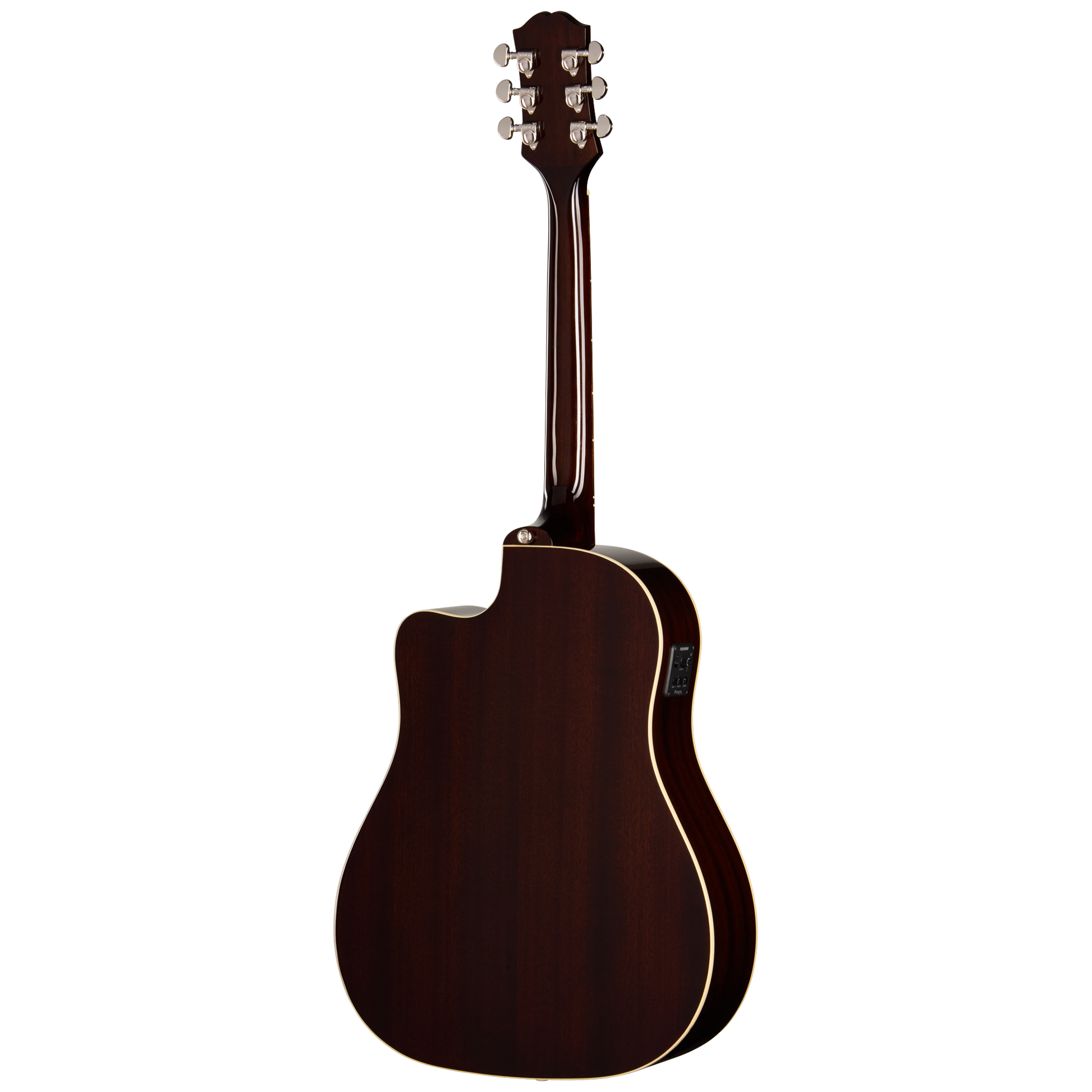 Back of Epiphone J 45 Studio EC Vintage Sunburst.