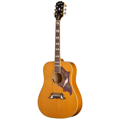 Full frontal of Epiphone Dove Studio Natural.