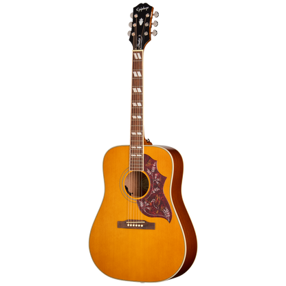 Full frontal of Epiphone Hummingbird Studio Natural.