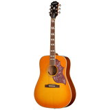 Full frontal of Epiphone Hummingbird Studio Heritage Cherry Sunburst.