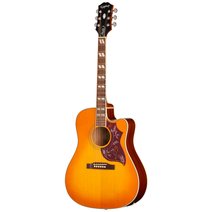 Full frontal of Epiphone Hummingbird Studio EC Heritage Cherry Sunburst.