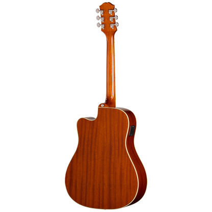 Back of Epiphone Hummingbird Studio EC Heritage Cherry Sunburst.