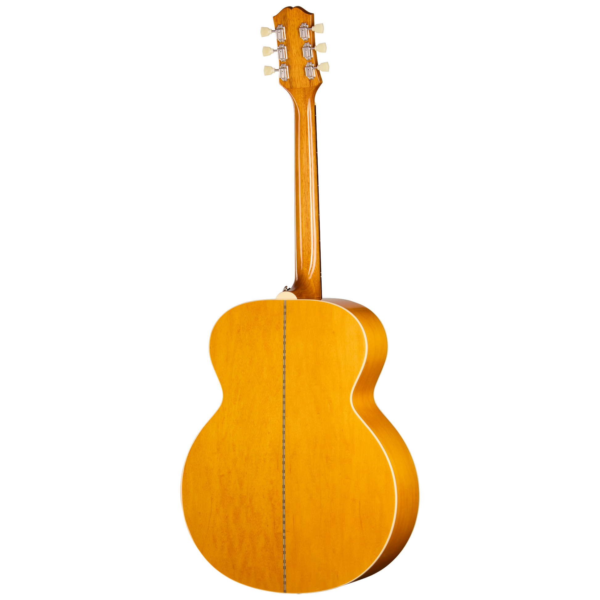 Back of Epiphone J 200 Studio Natural.