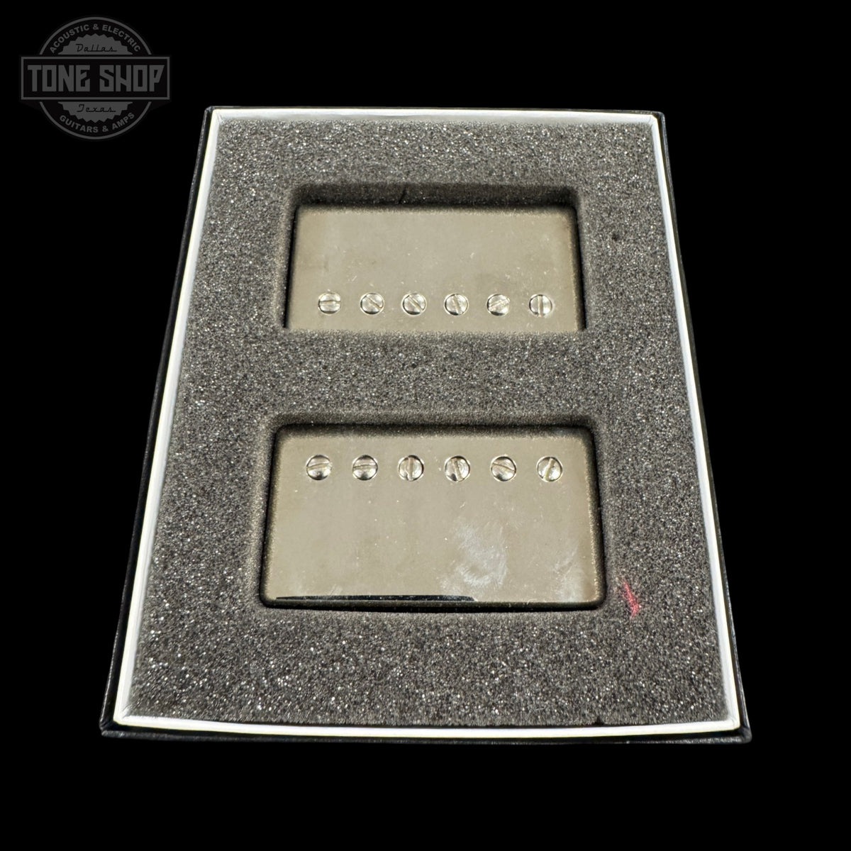 Top of Used Gibson Burstbucker Pickup Set Nickel TSS7638 in box.