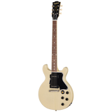 Full frontal of Epiphone Inspired by Gibson Custom 1960 Les Paul Special Double Cut Reissue TV White.