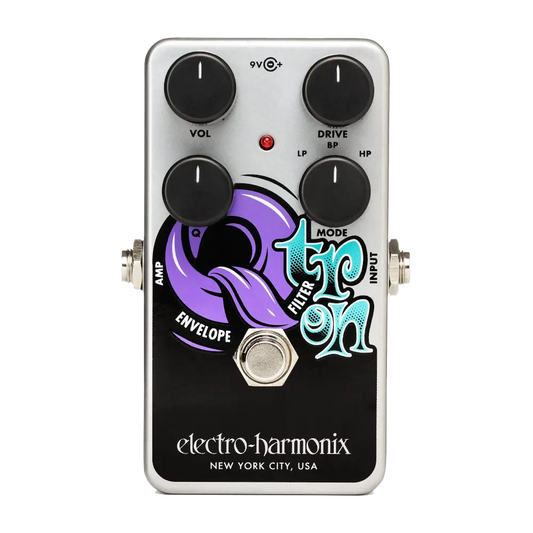 Top down of EHX Electro-Harmonix Nano Q-Tron Envelope Controlled Filter.