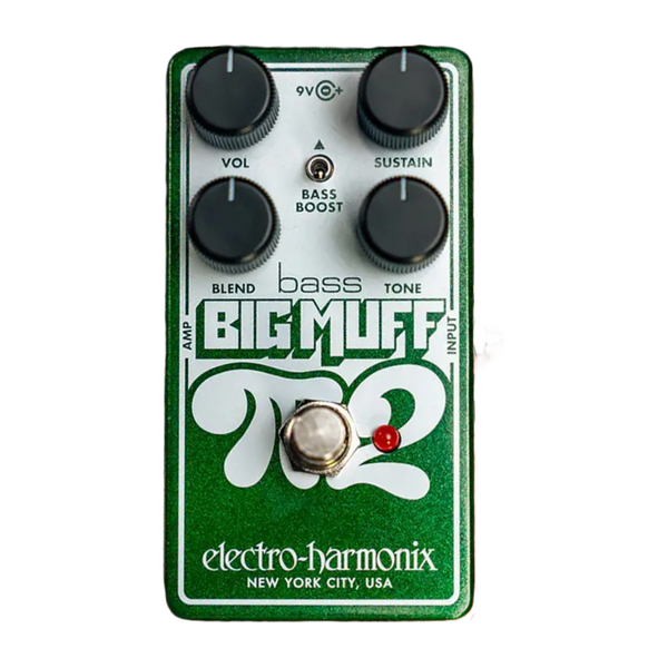 Top down of EHX Nano Bass Big Muff 2.