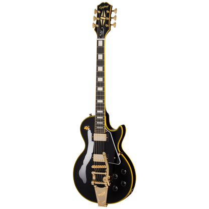 Full frontal of Epiphone Joe Bonamassa '59 Les Paul Custom Bigsby Antique Ebony.