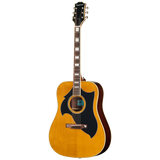 Full frontal of Epiphone Marcus King El Dorado Antique Natural.