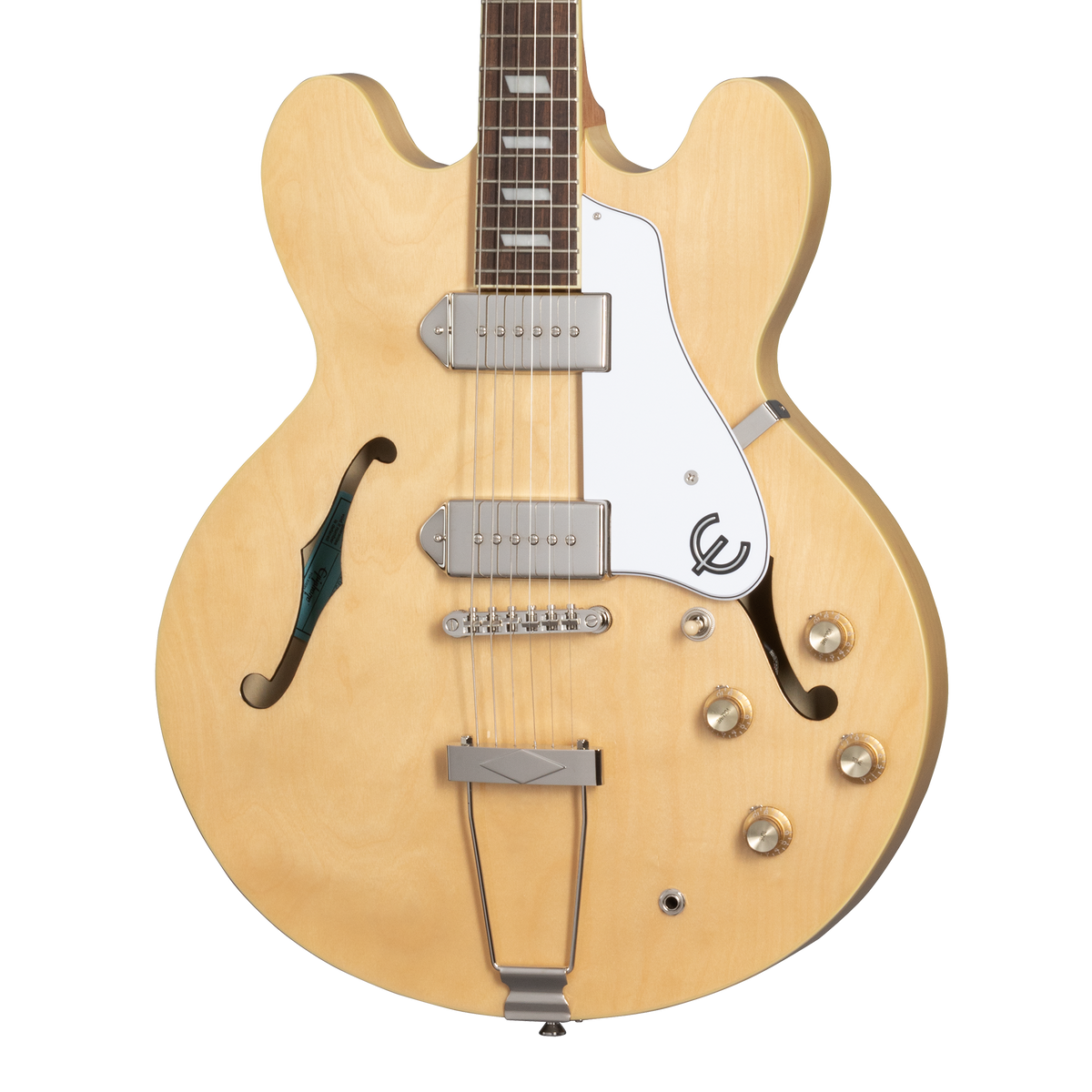 Front of Epiphone Casino Natural.