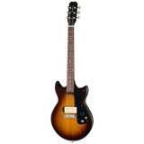 Full frontal of Epiphone Joan Jett Olympic Special Vintage Sunburst.