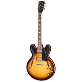 Full frontal of Gibson ES-335 60s Vintage Burst.