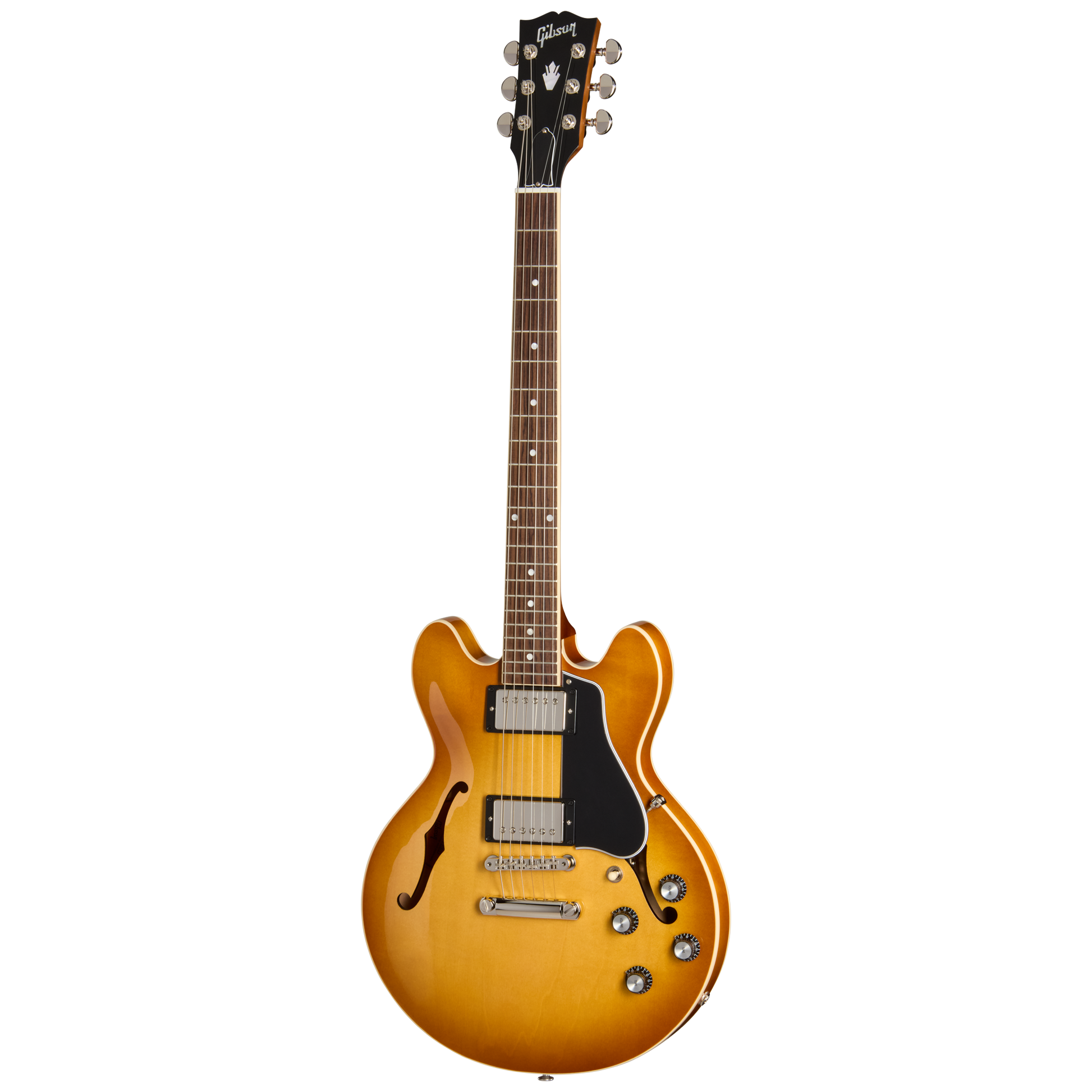 Full frontal of Gibson USA ES 339 Honeyburst.