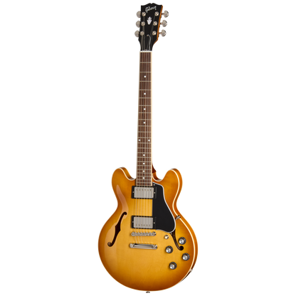 Full frontal of Gibson USA ES 339 Honeyburst.