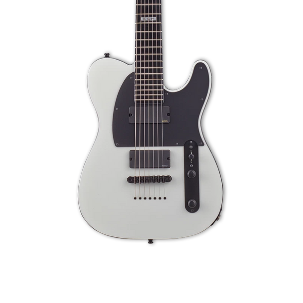 Front of ESP E-II TB-7 Baritone Snow White.