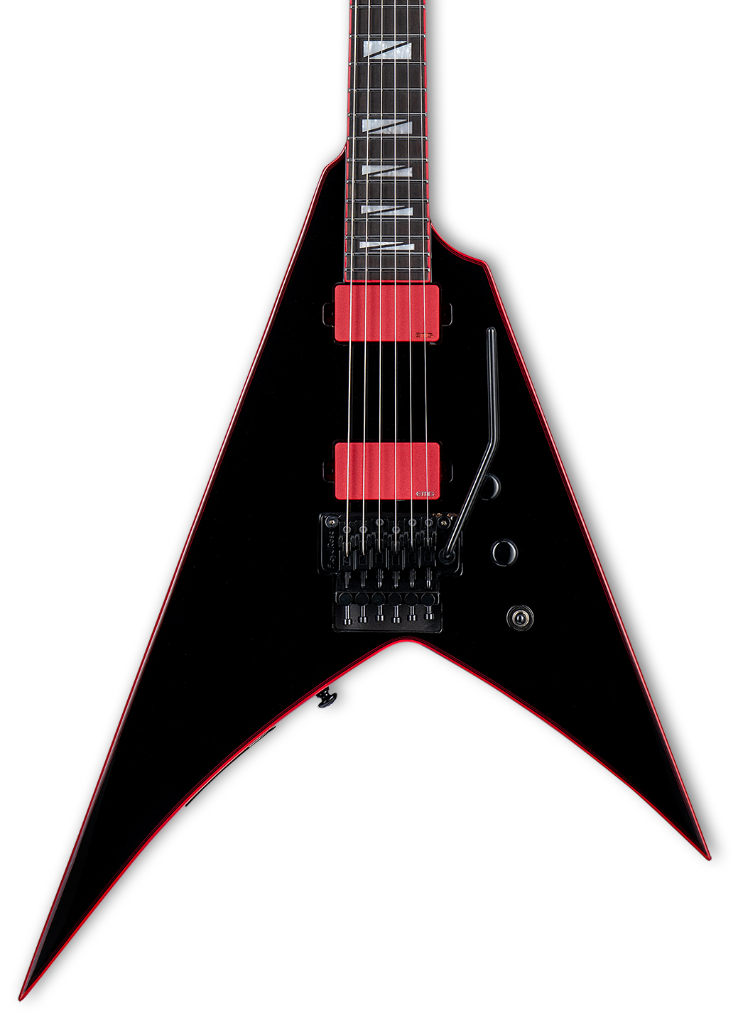 Front of ESP LTD Gary Holt GH-SV Signature Black.