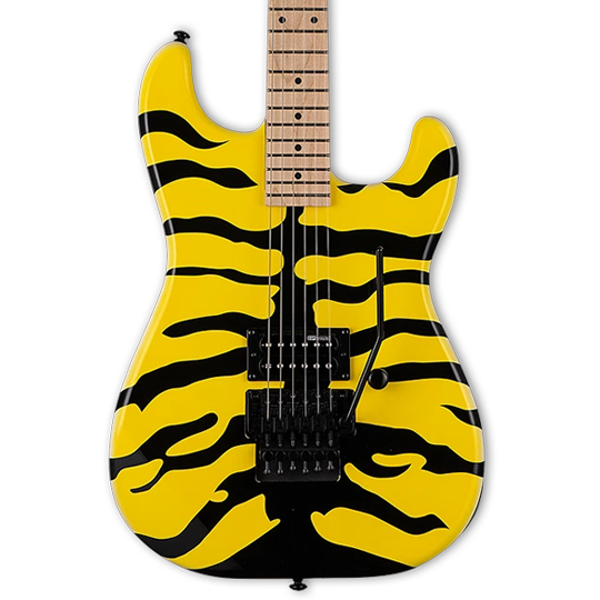 Front of ESP LTD George Lynch GL-200MT Yellow Tiger.