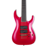 Front of ESP LTD Stephen Carpenter SC-607B Magenta Metallic.