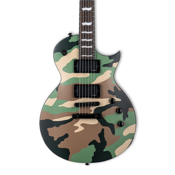 Front of ESP LTD EC-1000 Woodland Camo Satin.